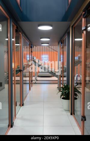 Interior of corridor in modern office Stock Photo