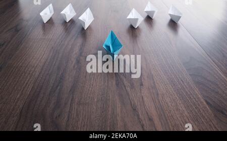 New ideas, creativity and various innovative solutions or leadership concept on an office table Stock Photo