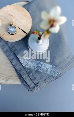 DIY Easter table decorations Stock Photo