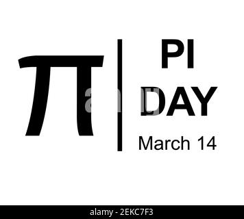 Pi Day symbol, sign, logo (3.14). Padlock design. White background. Vector illustration. March 14. Stock Photo
