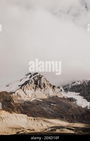 Banff National Park in Beautiful Alberta, Canada. Breathtaking Canadian rocky mountain views at Moraine Lake and along the Icefields Parkway. Stock Photo