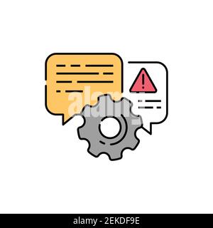 Chat with support color line icon. Pictogram for web page, mobile app Stock Vector