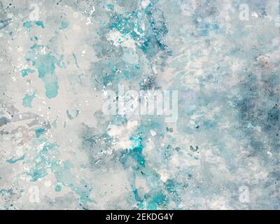 Blue watercolor background for textures and backgrounds. Spots of paint. Brushstrokes of paint. Stock Photo