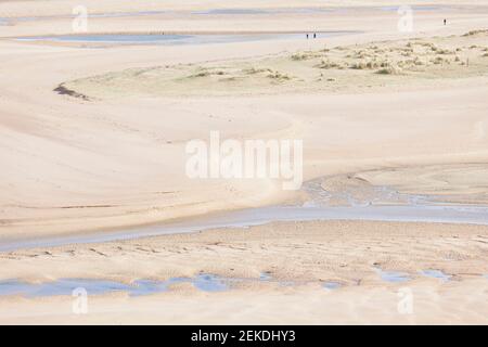 Bay at Low tide, view from a high point, Sables-d'Or-les-Pins, Brittany Stock Photo