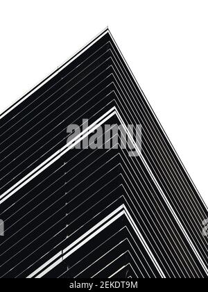 Black and white detail with a modern office building. Abstract photography Stock Photo