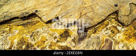 Eroded rock formation, Crystal Cove State Park, Newport Beach, California, USA Stock Photo