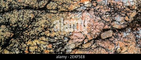 Close-up of colorful rocks, Soberanes Point, Carmel-by-the-sea, Monterey County, California, USA Stock Photo