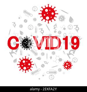 Dangerous virus icon illustration. Crown virus warning sign logo ...