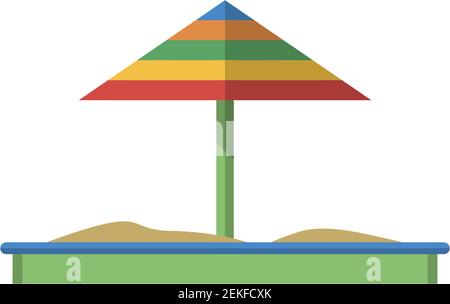 Sandbox vector icon isolated on white background Stock Vector