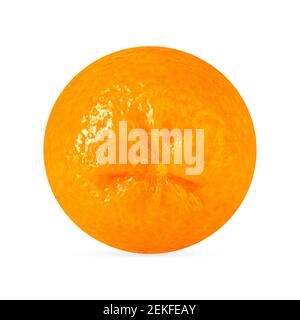 One perfect retouching tangerine fruit with shadow isolated on white Stock Photo