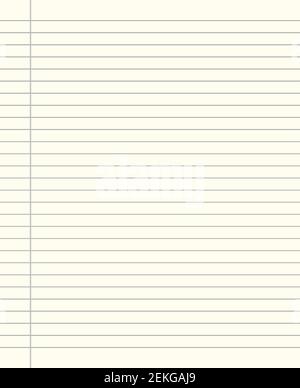 Grid paper. Abstract striped background with white horizontal lines. Geometric pattern for school, wallpaper, textures, notebook. Lined paper blank Stock Vector
