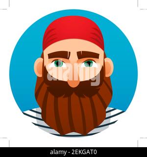 Pirate hair character cartoon style Stock Vector Image & Art - Alamy