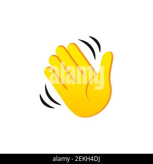 Waving Hand vector icon. Waving hand gesture symbol isolated on white background Vector EPS 10 Stock Vector