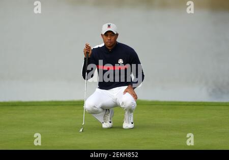 File photo dated 28-09-2018 of Team USA's Tiger Woods. Issue date: Tuesday February 23, 2021. Stock Photo