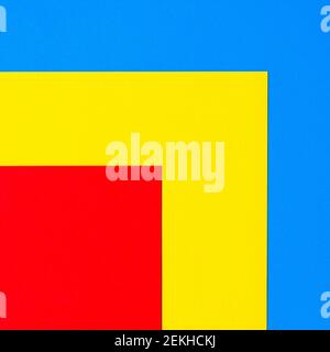 A multi-colored abstract background. Red yellow blue geometric background Stock Photo