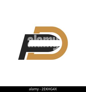 Initial fd letter logo vector template design. Linked letter df logo design. Stock Vector