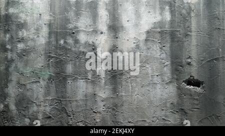 White Gunge Dirty Cracked Cement Wall Texture Stock Photo