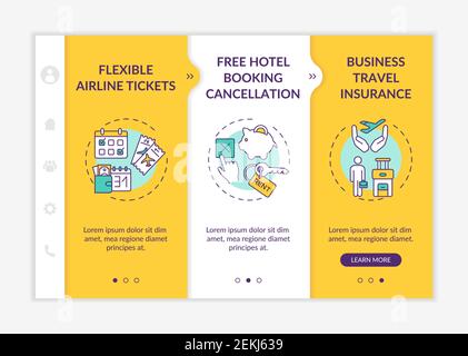 Covid related marketing tips onboarding vector template Stock Vector