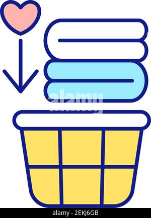 Ways to get rid of things in house RGB color icon Stock Vector