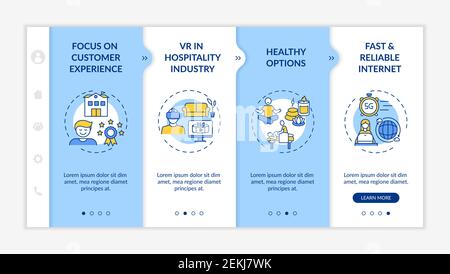 Business travel trends onboarding vector template Stock Vector