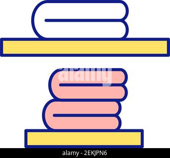 Bathroom furniture RGB color icon Stock Vector