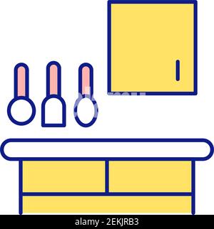 Efficient using of free space RGB color icon Stock Vector