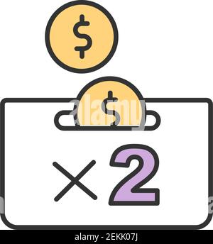 Savings RGB color icon Stock Vector