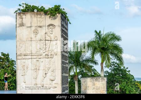 Che Guevara and Marta Abreu image in Santa Clara, Cuba Stock Photo