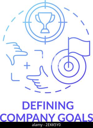Defining company goals concept icon Stock Vector