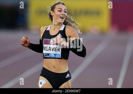 Lieke Klaver of Nederland reacts at the end of the 400m women during ...