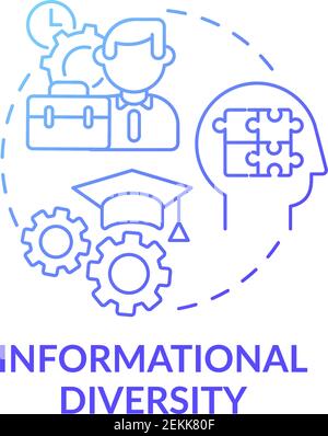 Informational diversity concept icon Stock Vector