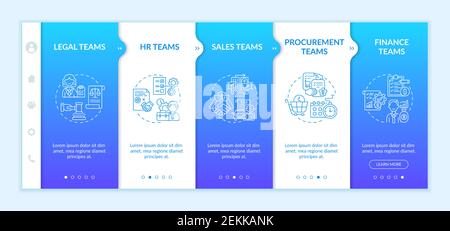 Contract management software users onboarding vector template Stock Vector