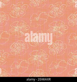 springtime blossoms seamless vector pink pattern Stock Vector