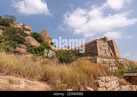 Chitradurga, Karnataka, India - November 10, 2013: Fort or