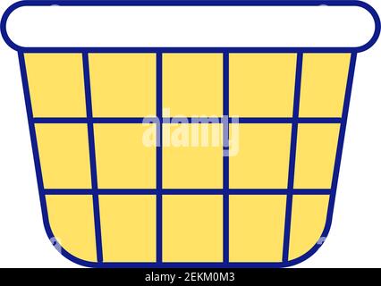 Sorting clothes for repairing and disposal yellow RGB color icon Stock Vector