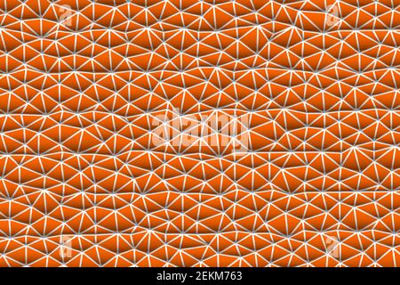 Polygonal orange and white mosaic background. Abstract low poly vector illustration. Triangular pattern in halftone style. Template geometric business Stock Vector