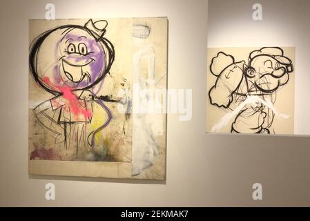 George Morton-Clark's Work During The Exhibition. Opera Gallery, In ...