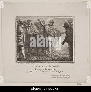 Erik break (1749-1790), Knud the Great and his Hofmaend, 1782 Stock Photo