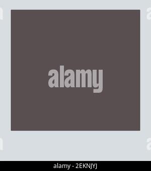 Blank vintage instant film frame for photo frame element in vector icon Stock Vector