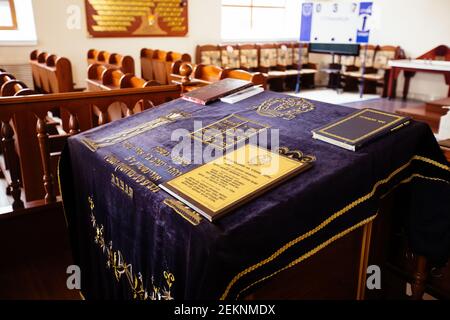 Inside of Choral Synagogue in Rostov on Don, Russia, Feb 16, 2021. Stock Photo