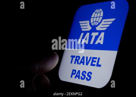 IATA / International Air Transport Association logo flag symbol icon Stock  Photo - Alamy