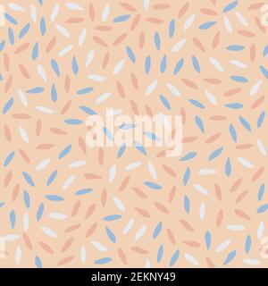 Light Blue, Pink vector seamless pattern background with rise. Stock Vector