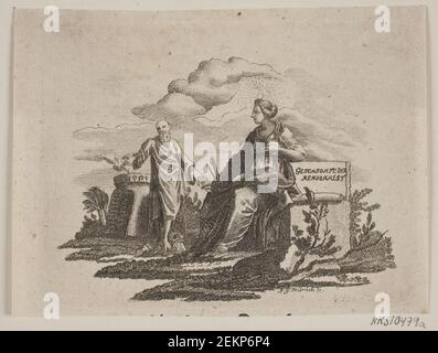 Johann Gottlieb Friedrich (1742-1809), Vignet Til H. Niemeyer 'Bielske Characteristic', 1742 - 1809 Stock Photo