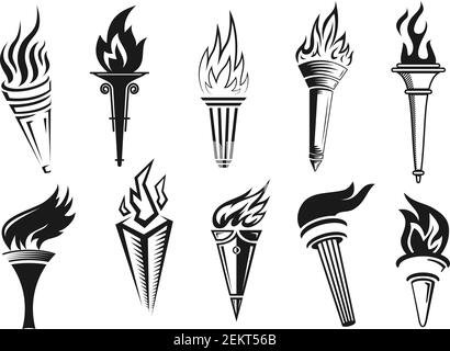Flaming Torch Sketch Vector Images (over 260)