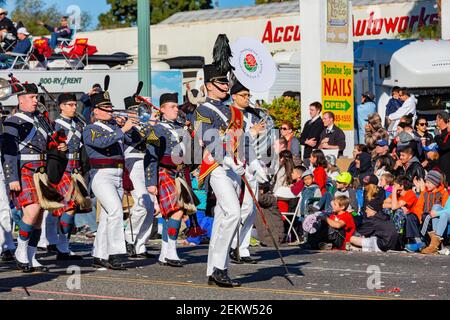 Pasadena, JAN 1, 2016 - Sunny view of the famous Rose Parade Stock Photo