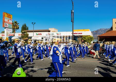 Pasadena, JAN 1, 2016 - Sunny view of the famous Rose Parade Stock Photo