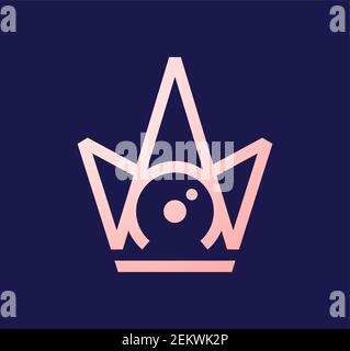 camera shutter photography with royal crown logo icon vector inspiration Stock Vector