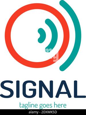 Circle signal for logo design concept, very suitable in various business purposes, also for icon, symbol and many more. Stock Vector