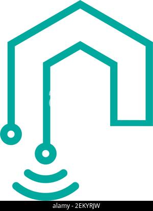 Smart Home logo icon design concept illustration Stock Vector