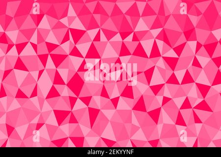 Polygonal pink mosaic background. Abstract low poly vector illustration. Triangular pattern in halftone style. Template geometric business design with Stock Vector